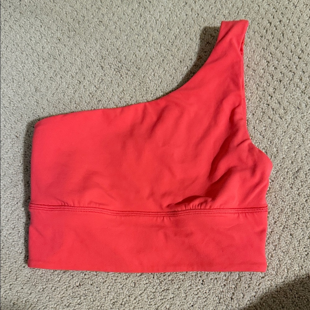 Lululemon Athletica Red One-Shoulder Top